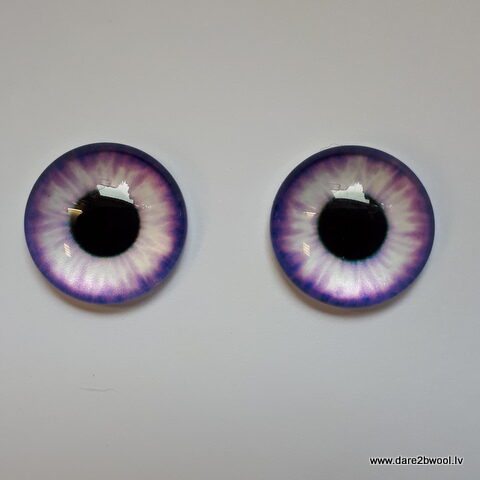 Stikla acis 1 pāris, pielīmējamas, krāsainie D-15 mm