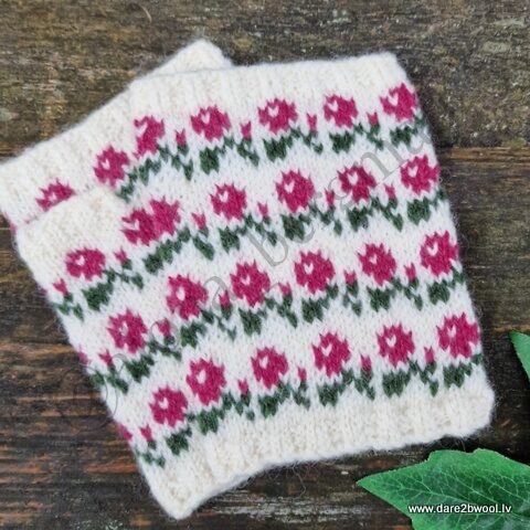 Roku sildītāji- Tumši rozā rozīte