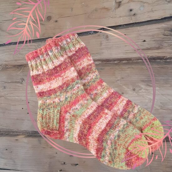 Носки ручной вязки, длина 27,5 см