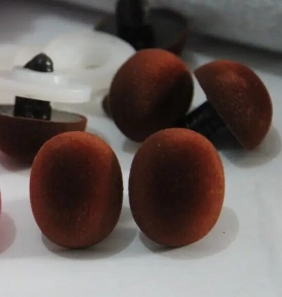 Samtains rotaļlietu deguns, 1 gabals ar stiprinājumu 15*22 mm, ovals