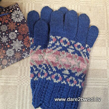 Pirkstaiņi, izmērs L (zils ar rozā)