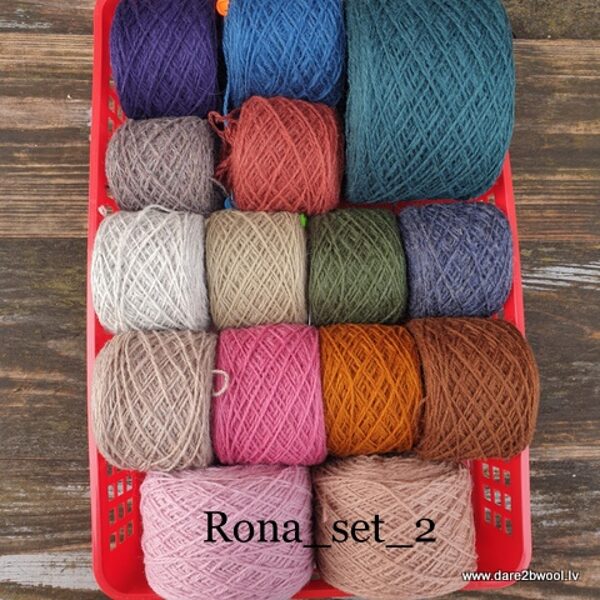 Rona- набор 15 цветов пряжи для вязания кардигана