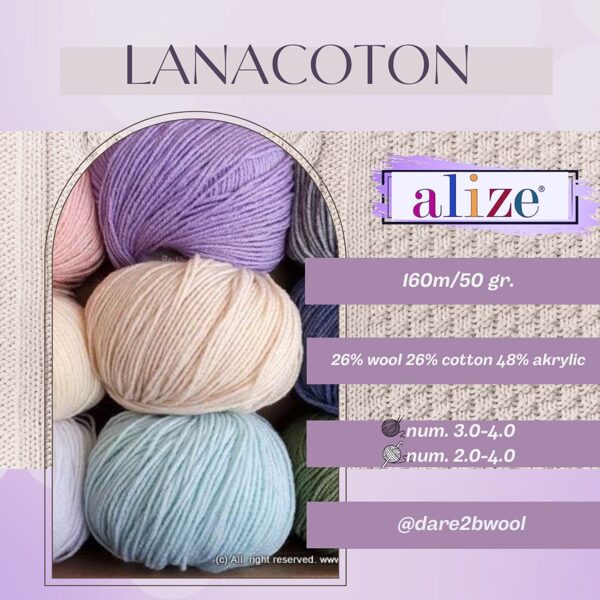 Lana Cotton ALIZE -atlikumi(vairs neražo)