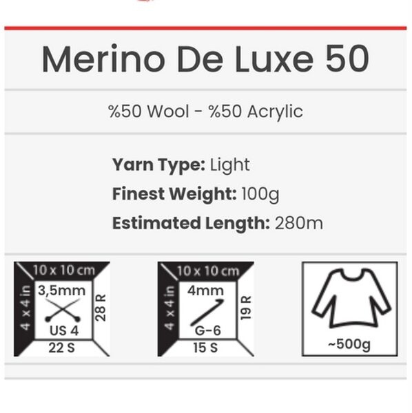 Merino de Luxe/50 YARNART