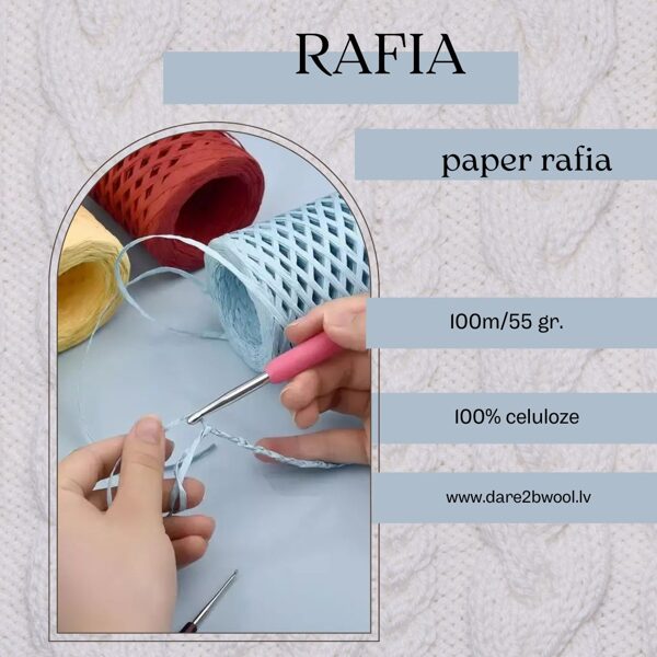 RAFIA 100% Paper Raffia, rafijas dzija