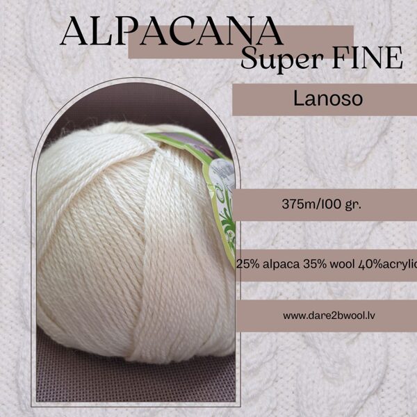 ALPACANA SUPER FINE LANOSO 375m/100gr
