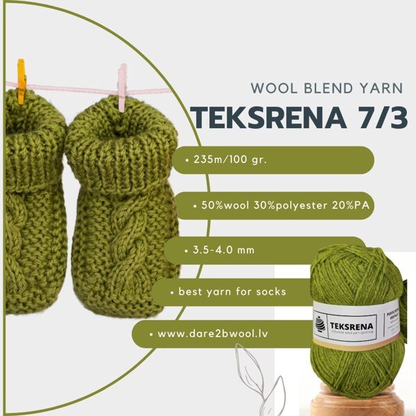 TEKSRENA 7/3 50% vilna 235 m/100 gr