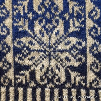 Rakstaina veste -dzivkārtiga vilnas dzija -2020. gada darbs