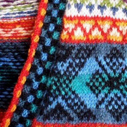 Rakstaina veste -dzivkārtiga vilnas dzija -2020. gada darbs